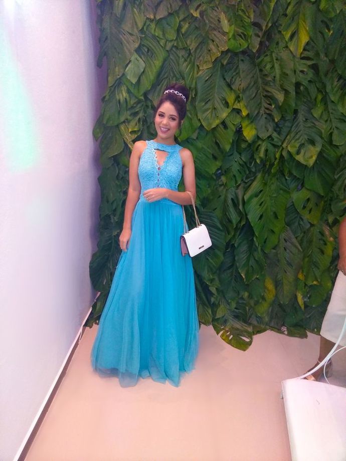 Halter Keyhole Prom Dress With Lace Top cg14695