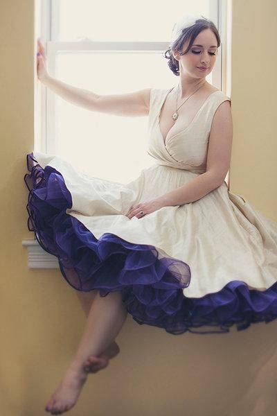 Elegant Plunge Cross V neck A-line Tea Length Prom Dress cg14748