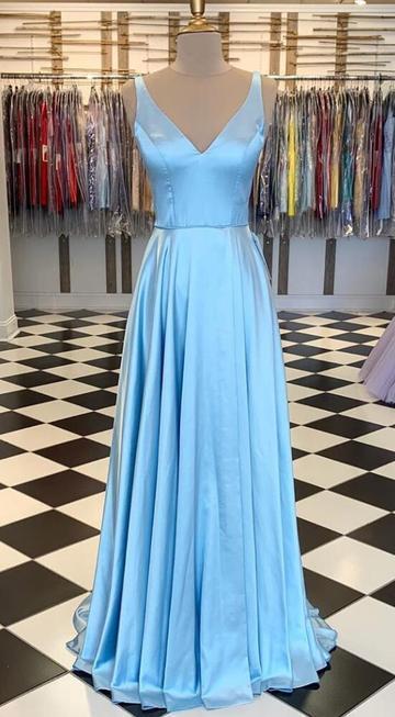 V-neck Simple Long Prom Dress ,School Dance Dresses ,Fashion Winter Formal Dress cg14852