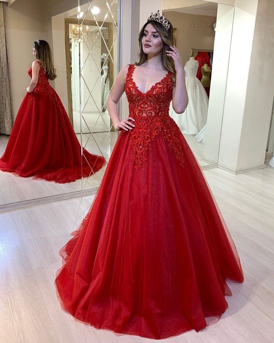red long evening Prom Dresses cg15566