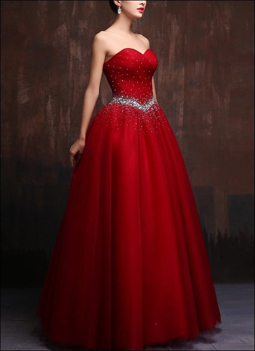 Beaded strapless party dress elegant prom gown cg15774