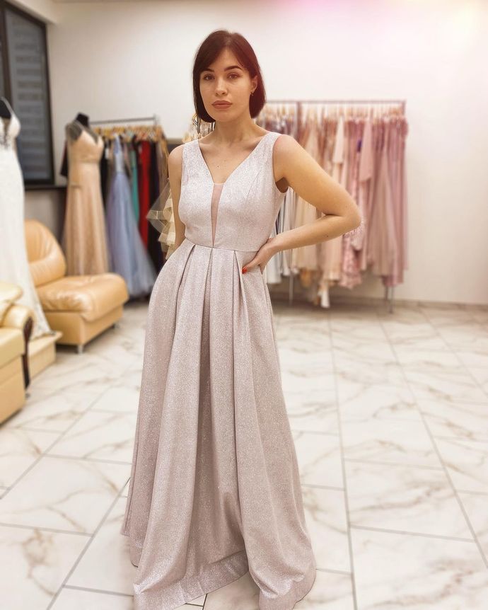 Charming V-Neck A-Line Prom Dresses,Long Prom Dresses,Cheap Prom Dresses cg15805