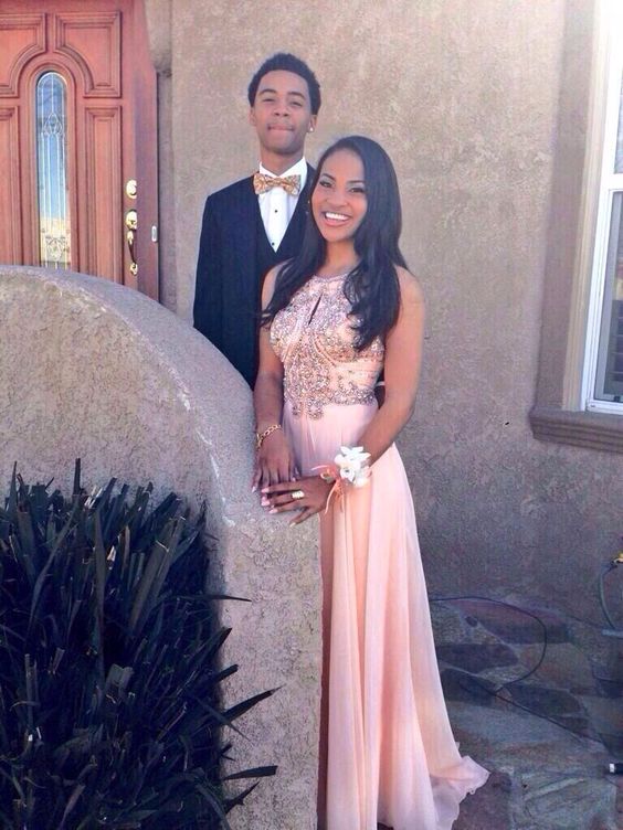 Pink long evening dress Prom Dresses cg15809