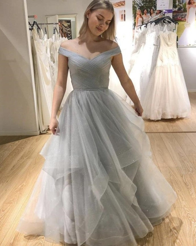 Off The Shoulder A-Line Prom Dresses,Long Prom Dresses,Cheap Prom Dresses cg15920