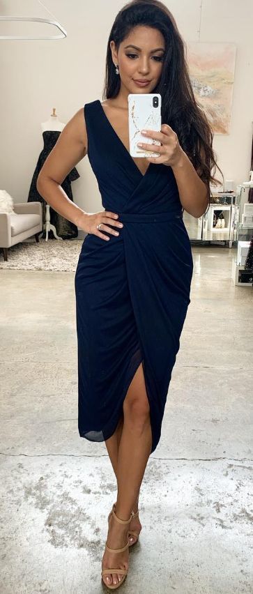 V Neck Short Navy Blue Homecoming Dresses, Tight Short Wrap Homecoming Dresses cg16089