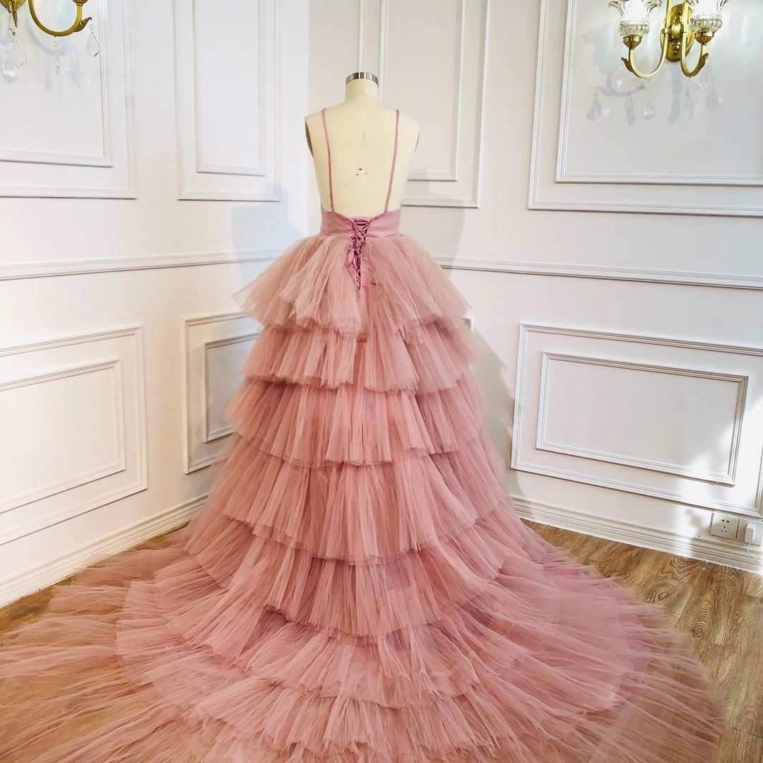 Blue Tiered Long Formal Gown Prom Dress cg16261