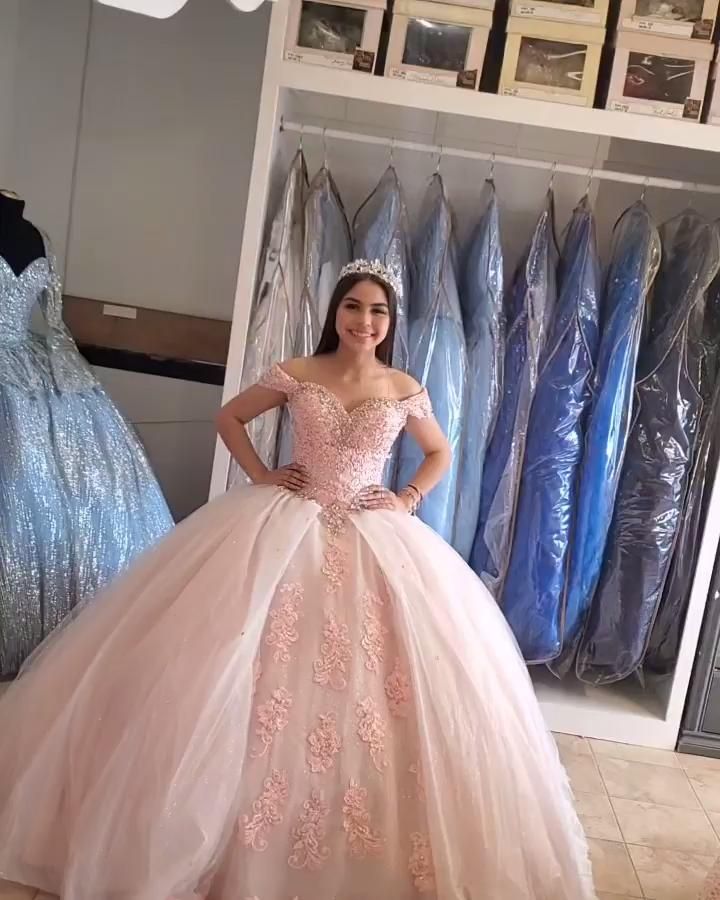 pink long prom dress,ball gown Prom Dresses cg16353