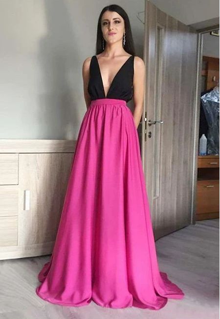 Prom Dress Deep V Neckline Evening Dress Long,Formal Dress, Pageant Dance Dresses cg16767