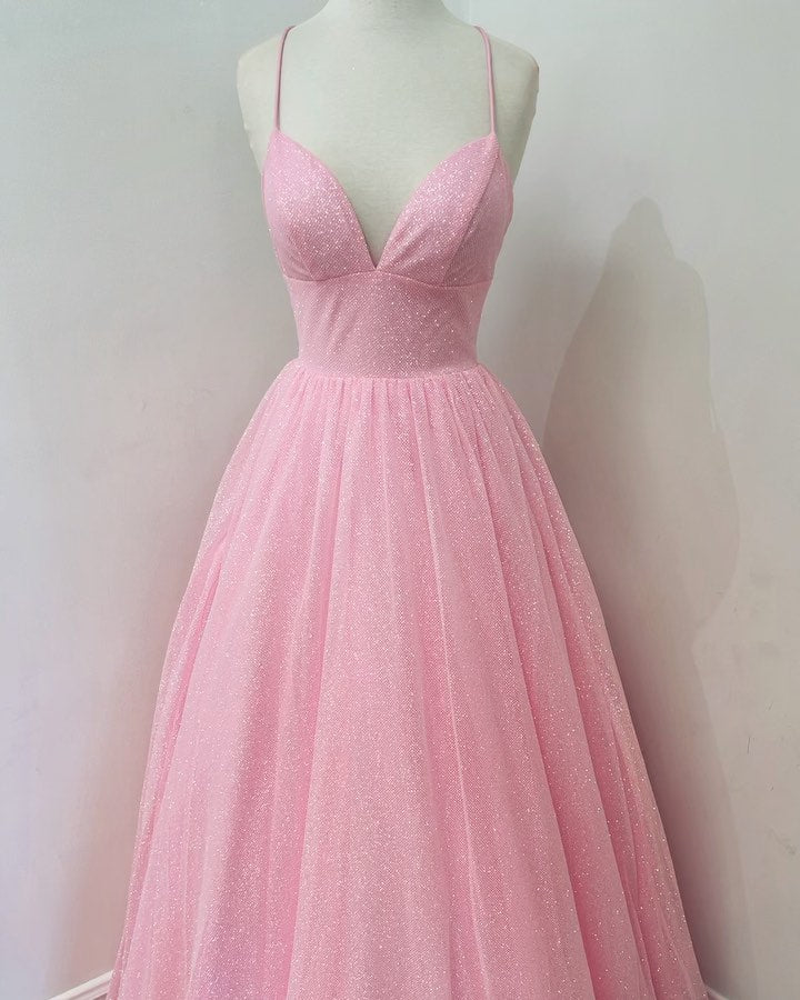 Pink Princess Long Prom Dress cg16781