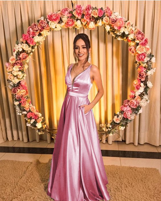 simple mauve prom dresses with pockets cg16910