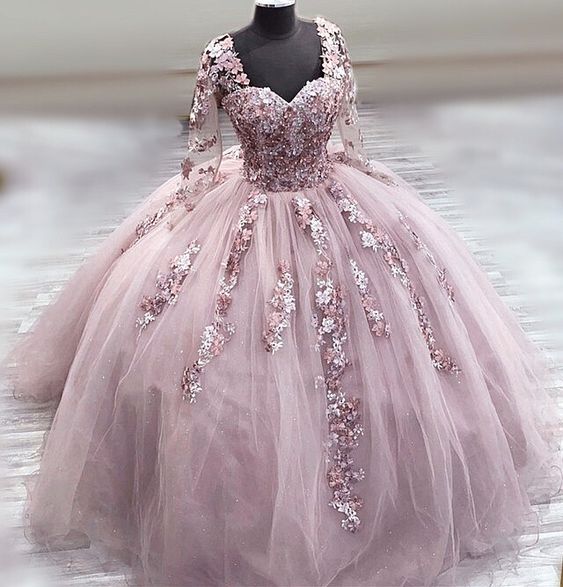 Mauve Quinceanera prom Dresses with sleeves cg16951