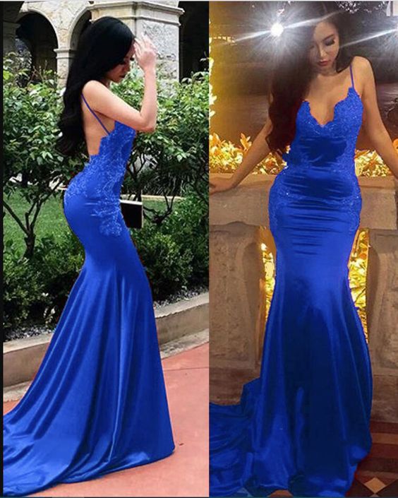 royal blue evening dress prom dress cg16961