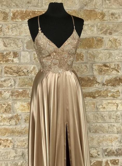 v neck lace long prom dress evening dress cg17158