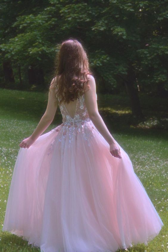 Princess Pink Long Dress for Prom or Formals cg17190