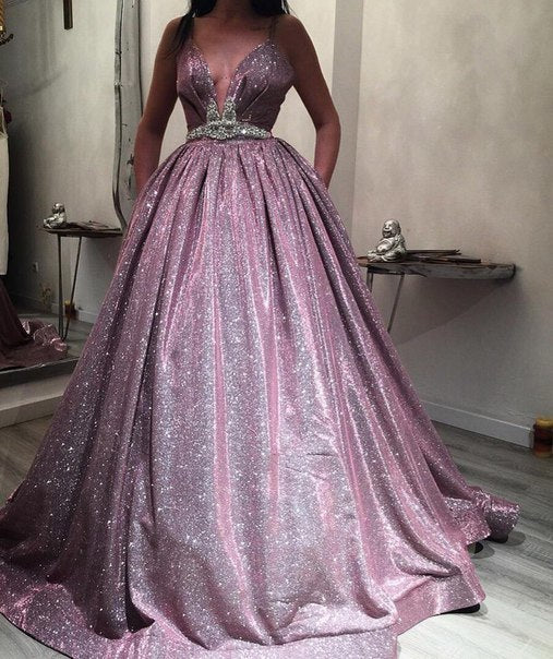 Long a line sparkly Princess prom dresses cg17566