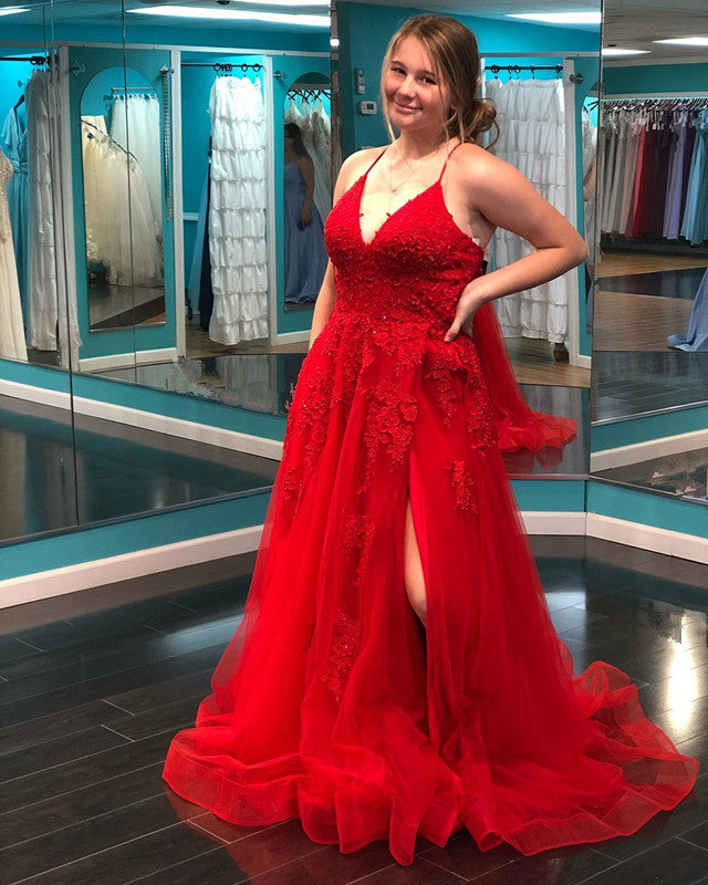 Charming V-Neck A-Line Prom Dresses,Long Prom Dresses,Cheap Prom Dresses cg17576