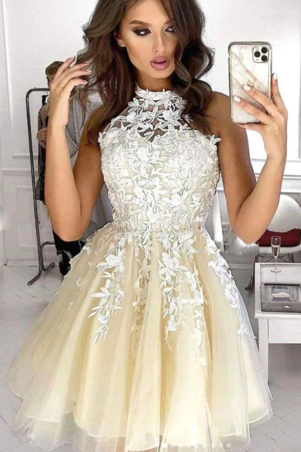 lace cocktail dress evening gown Homecoming Dress cg17843