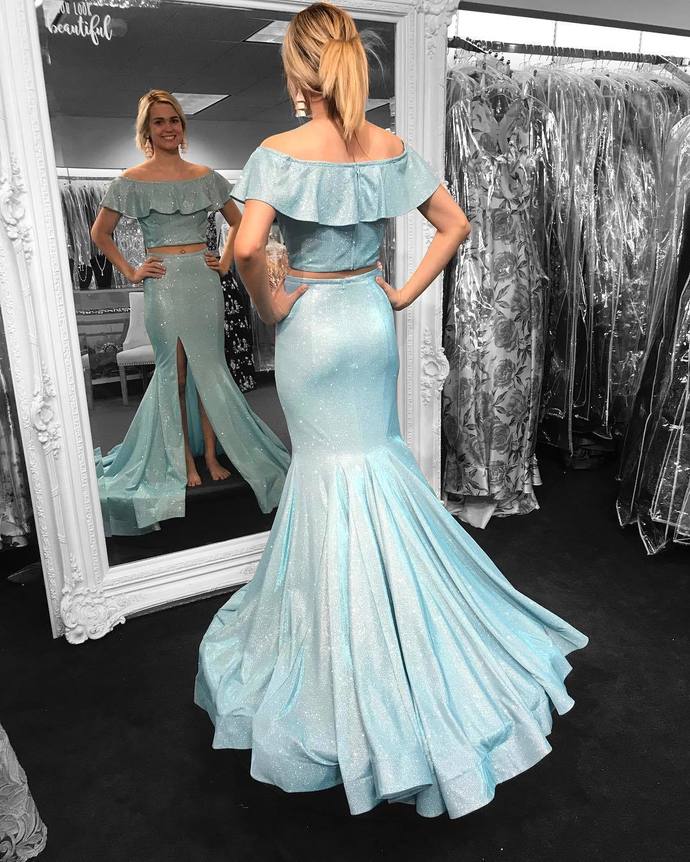Two Piece Mermaid Long Formal Dress Prom Dress cg17852