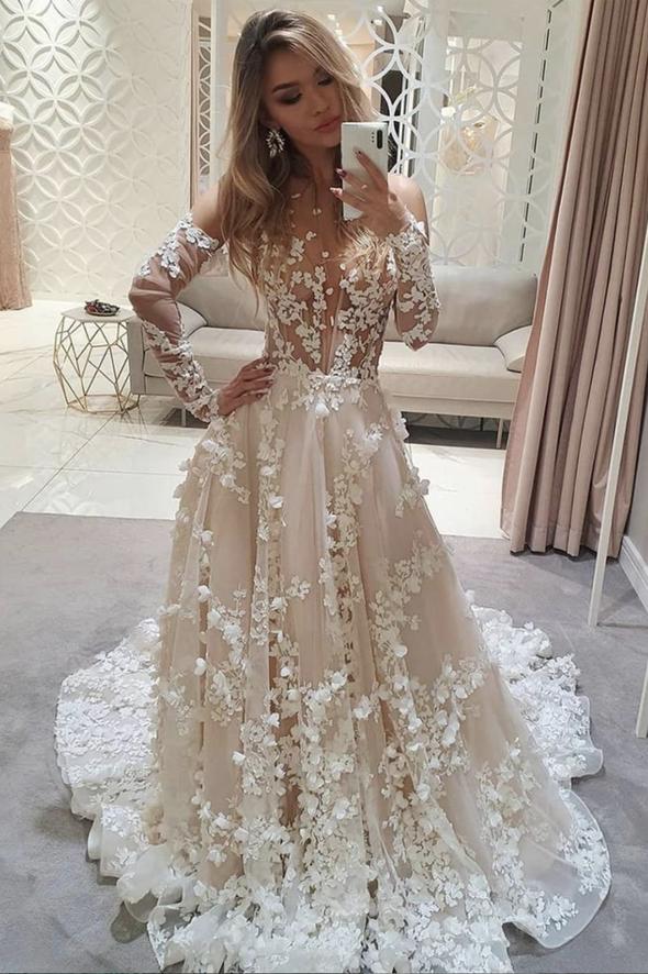 Stylish A line tulle long prom dress evening dress cg17938