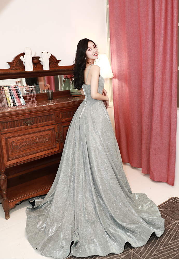 Beautiful Sequins V-Neckline Long Formal Dress, New Style Prom Dress, Party Dress cg17968