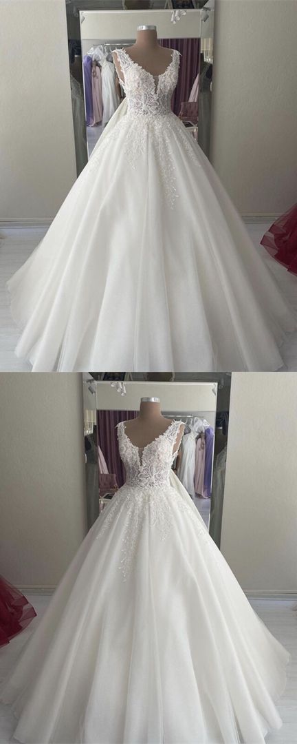 Ball Gown Princess Dresses Wedding lace v neck bridal dress for women prom dress cg18102