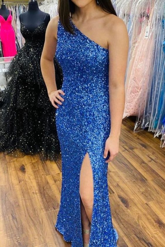 One Shoulder Evening Dress long prom dress cg18260