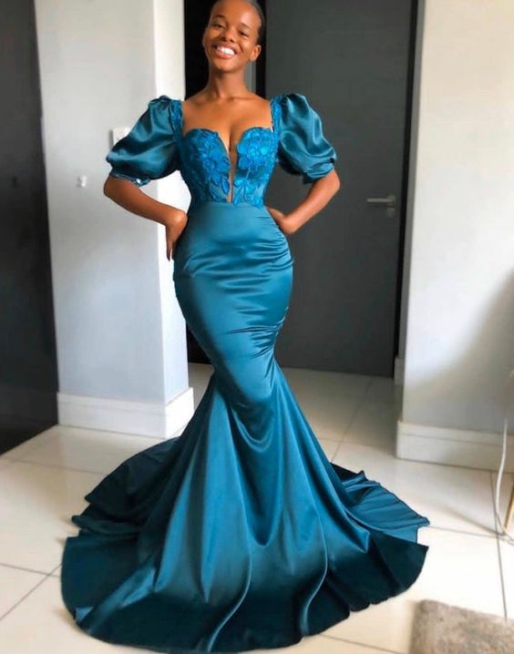 Long fitted prom dress,Floor length African women prom dress cg18322