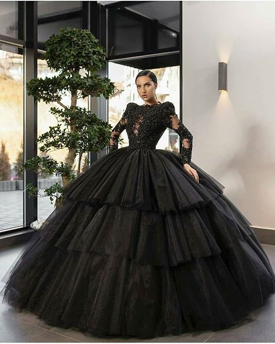Princess balck long prom dress,long graduation dress formal evening dress cg18463