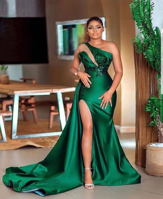Mermaid green Long Prom Dress cg18597