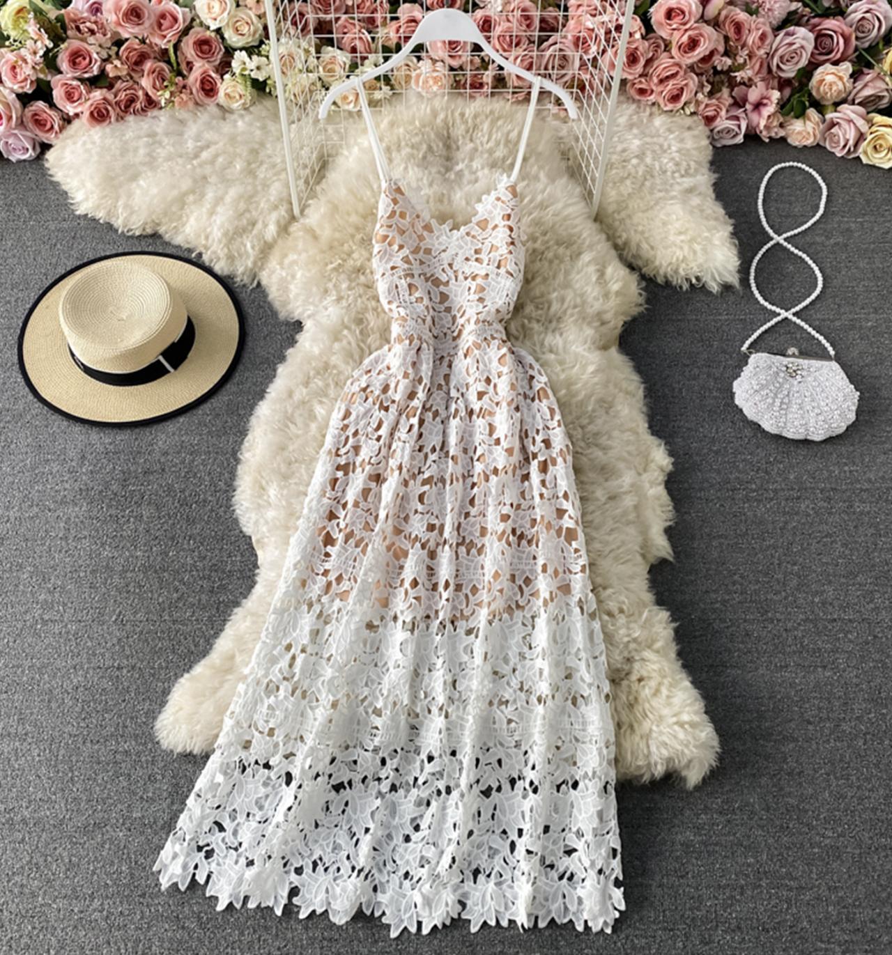 Stylish v neck lace dress A line party dress Long Prom Dress,Sexy Party Dresses cg18614