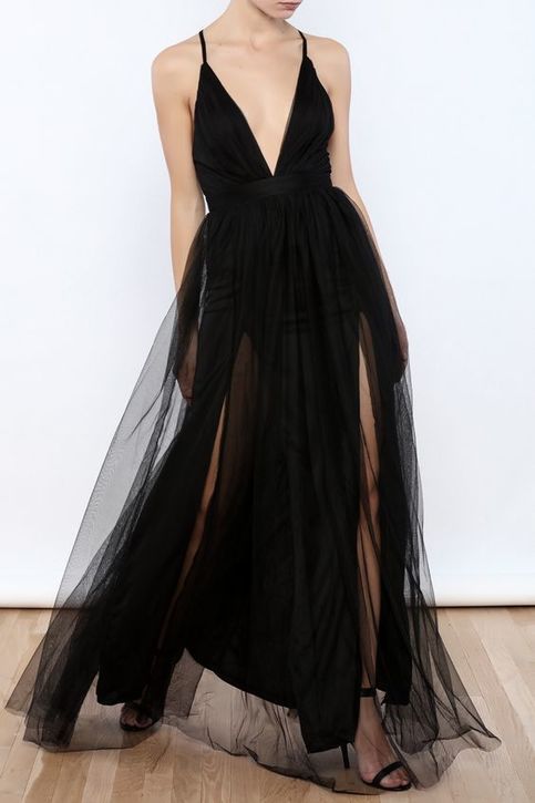 Charming Long Prom Dress black cg18780