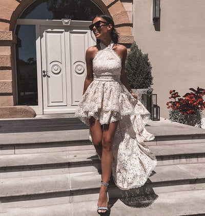 Cute high low short prom dress, cute evening dress cg18906