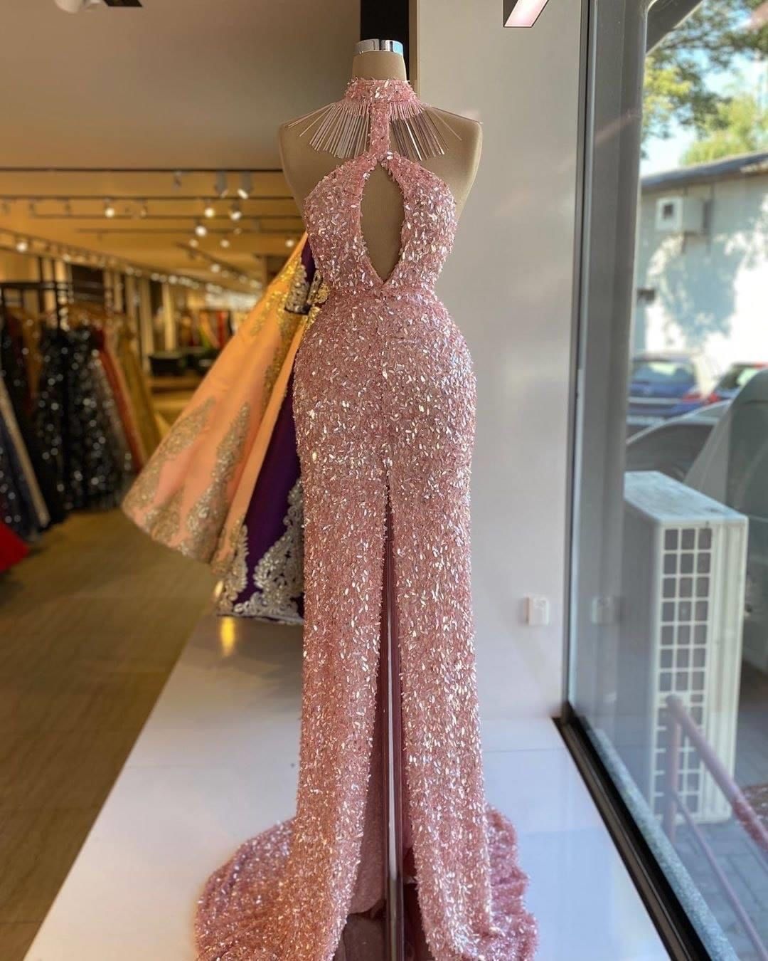 Pink prom dress fashion evening dress cg18980