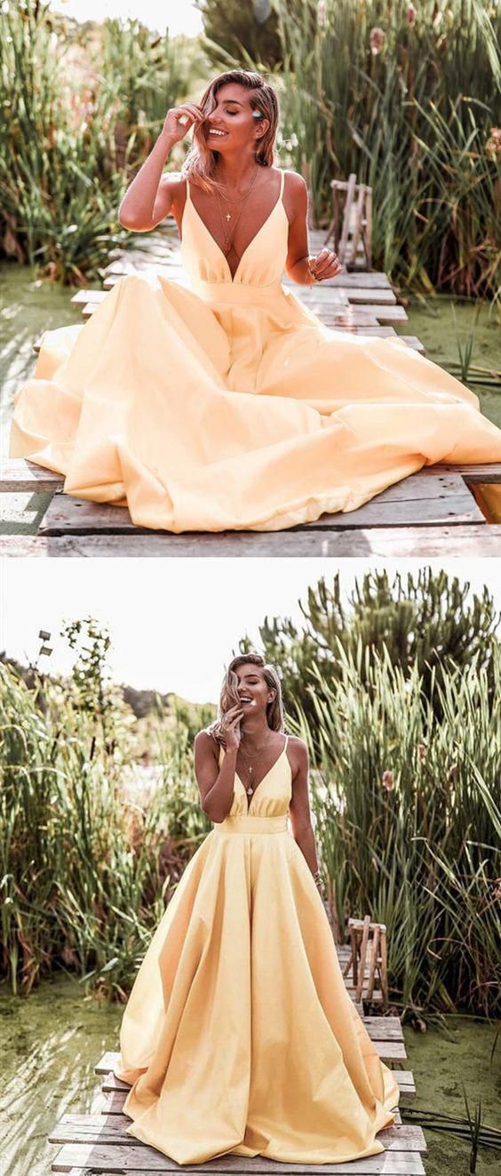 yellow Prom Dress Graduation Party Dresses, Prom Dresses For Teens cg19016