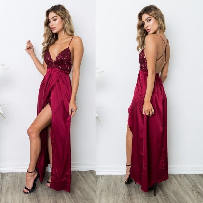 Spaghetti Straps Prom Dresses,Long Prom Dresses,Cheap Prom Dresses cg19048