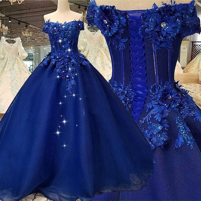 Lace Applique Prom Dress, Elegant Prom Dress, Prom Ball Gown, 2021 prom dresses cg19122
