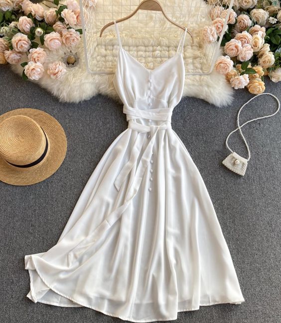 Cute A line chiffon dress fashion prom dress cg19190