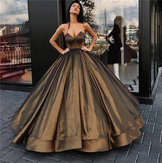 Sweetheart Prom Dress,Elegant Prom Dresses,A-line Ball Gown,Beaded Evening Dress,Princess Cheap Prom Dresses cg19226