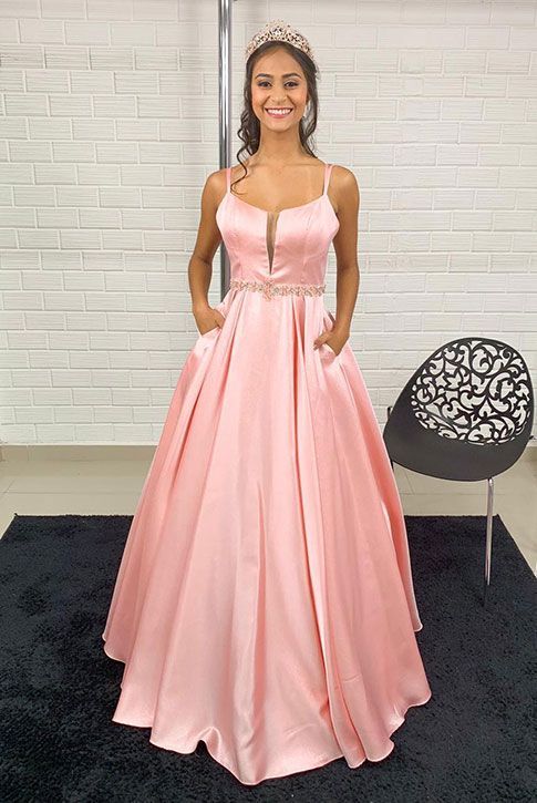Elegant Long Prom Dresses pink evening dress cg19321