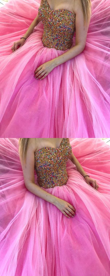 Ombré beaded corset ball gown prom dresses cg19381