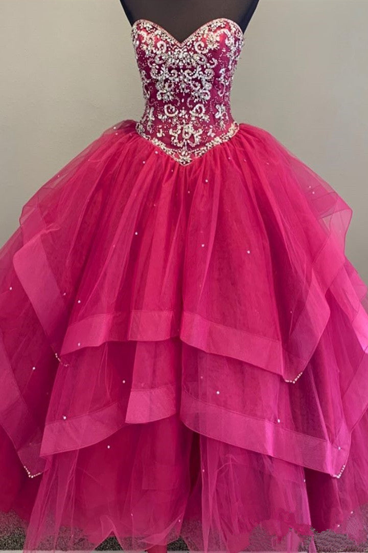Beaded Sweet 16 Ball Gown Quinceanera Dress Prom Dress Formal Gown cg19401