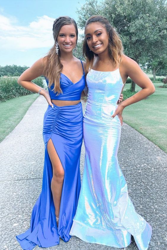 Glitter Straps Sequined Long Prom Dress cg19573