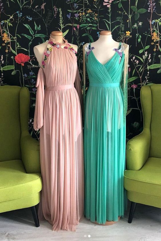 SIMPLE TULLE LONG PROM DRESS.TULLE EVENING DRESS cg19591