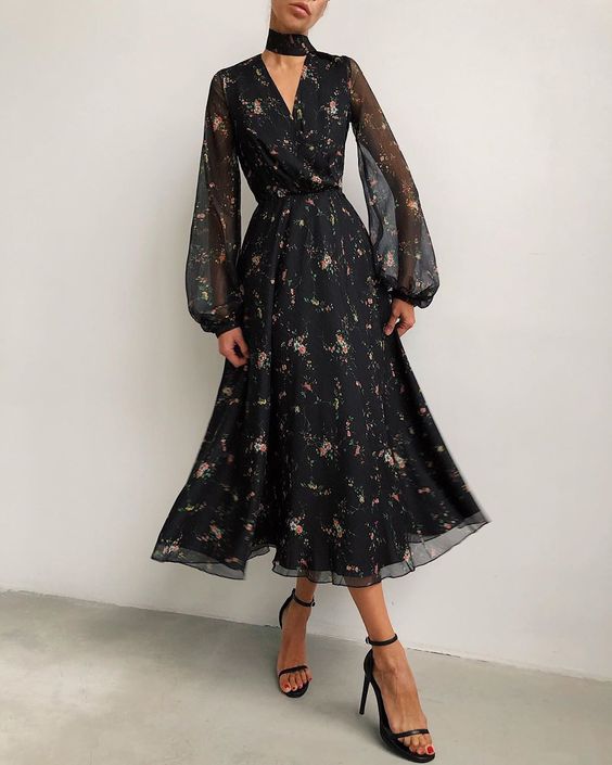 long sleeves evening dress, prom dress cg19603