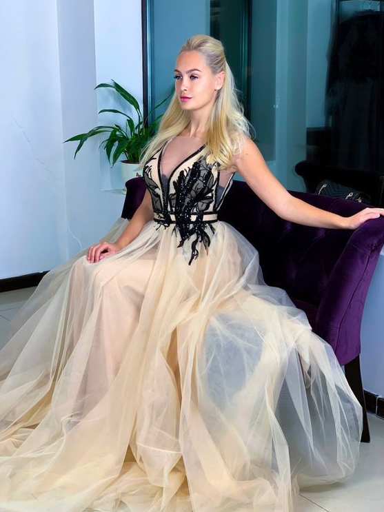 Special occasion women dress, Tulle Prom dress cg19696