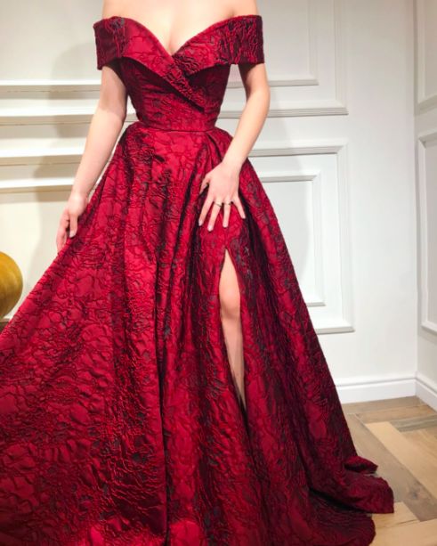 Off Shoulder Sweetheart Neck Long Senior Prom Dress, Evening Dress cg19799