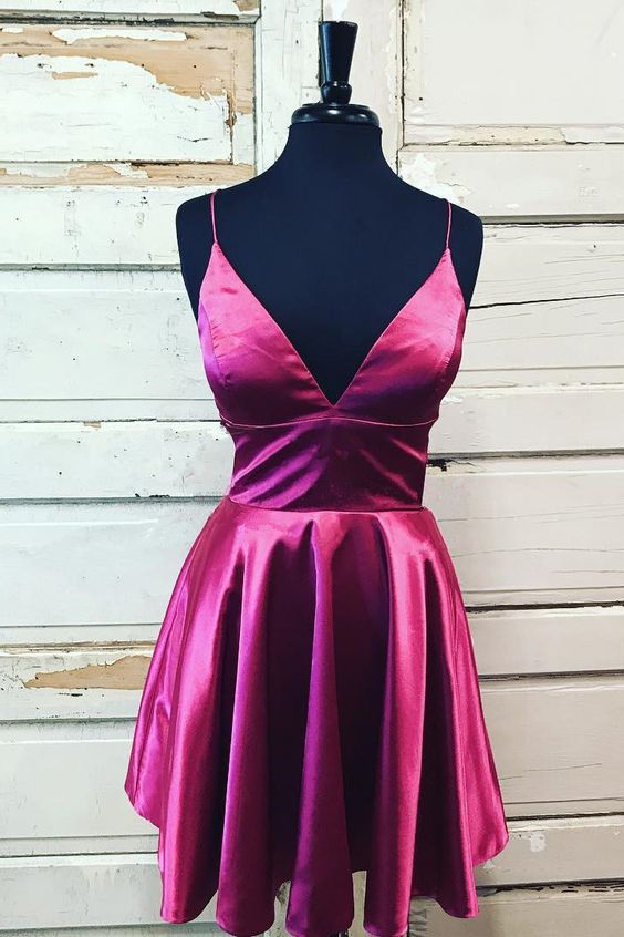 Cute Homecoming Dress,Spaghetti Straps Homecoming Dress,A-Line Homecoming Dress cg19858