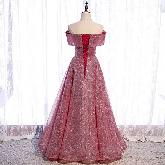 Stunning Red Formal Dreess with embroidery, off the shoulder red prom dress, cheap long prom dress 2021 cg19991