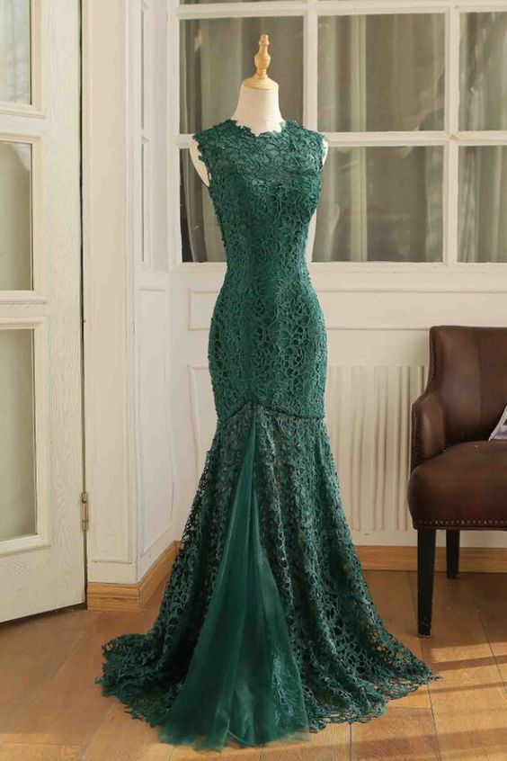 green Custom evening Dress Prom Dress cg20069
