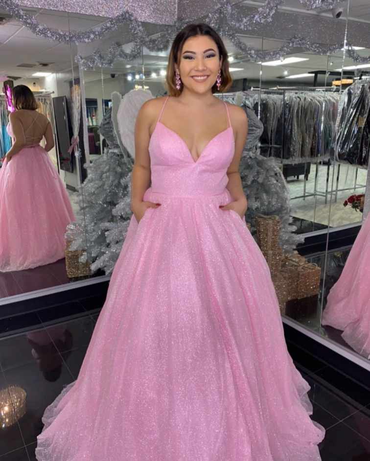 glitter pink long prom dress 2021, elegant long prom dress for girl, formal dresses 2021, cg20138